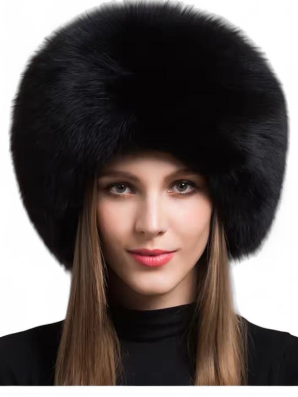 Black Faux Fur Russian-Style Hat - Women Accessories
